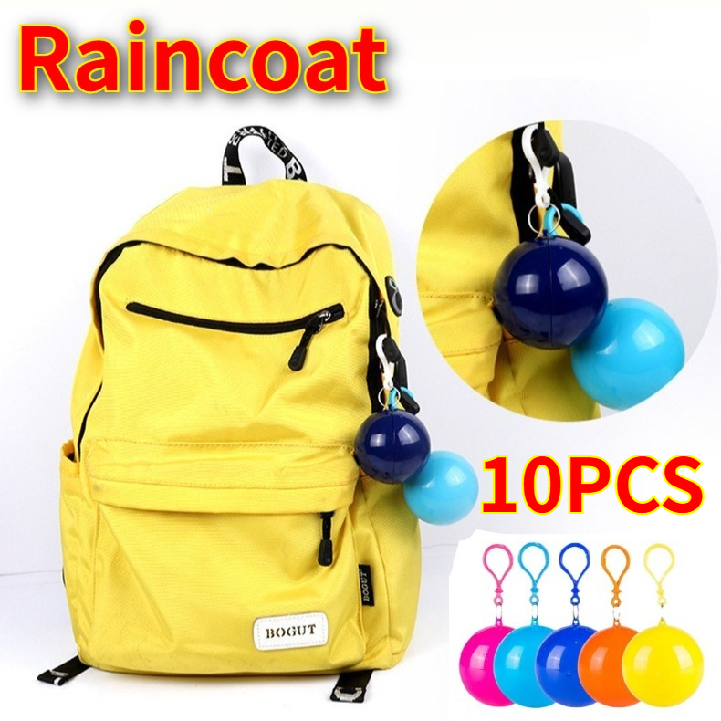 Emergency Poncho Rain - 10 Buah Jas Hujan Mini Portabel