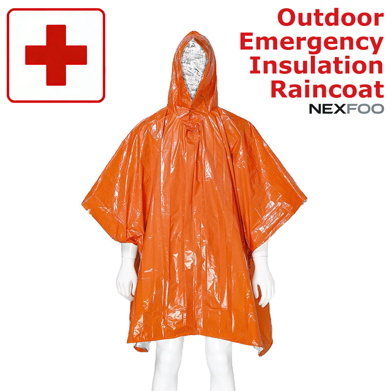 Emergency Poncho Rain - Jas Hujan Darurat Multifungsi, Tebal, Reflektif,
