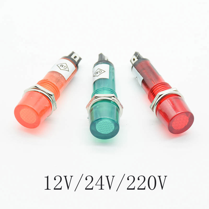 Signal Panel Orange - 5Pcs Lampu Sinyal Panel Indikator Neon