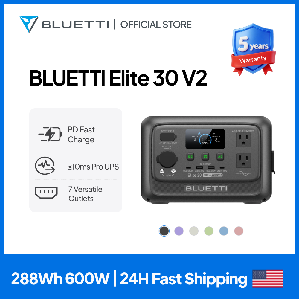 【Renew】BLUETTI Elite 30 V2 Sta - Solar Emergency Charger ulasan dan harga