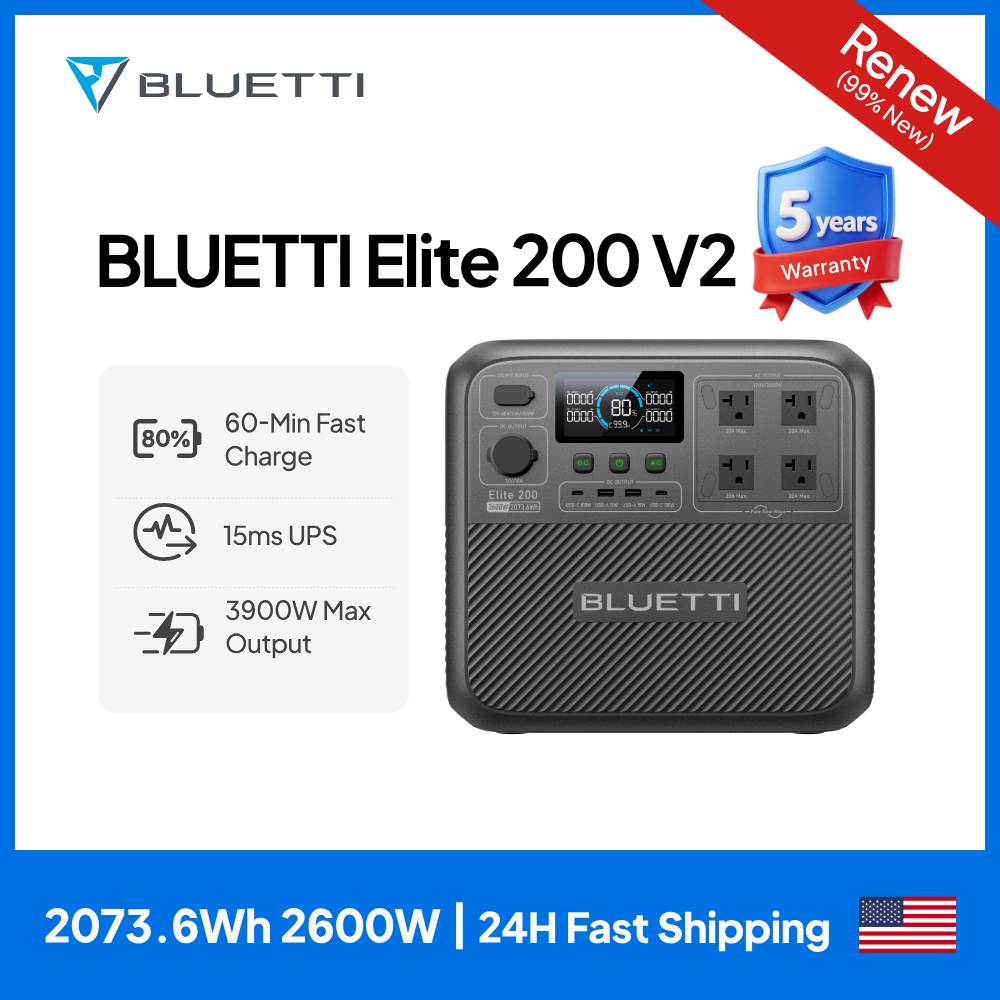 【Renew】BLUETTI Elite 200 V2 St - Solar Emergency Charger ulasan dan harga