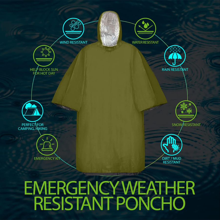 ZHUOHUA 5 Paket Ponco Darurat, - Emergency Poncho Rain ulasan dan harga