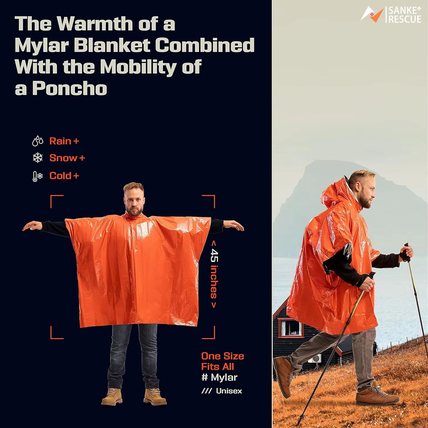 Ponco Darurat Anti Hujan, Seli - Emergency Poncho Rain ulasan dan harga