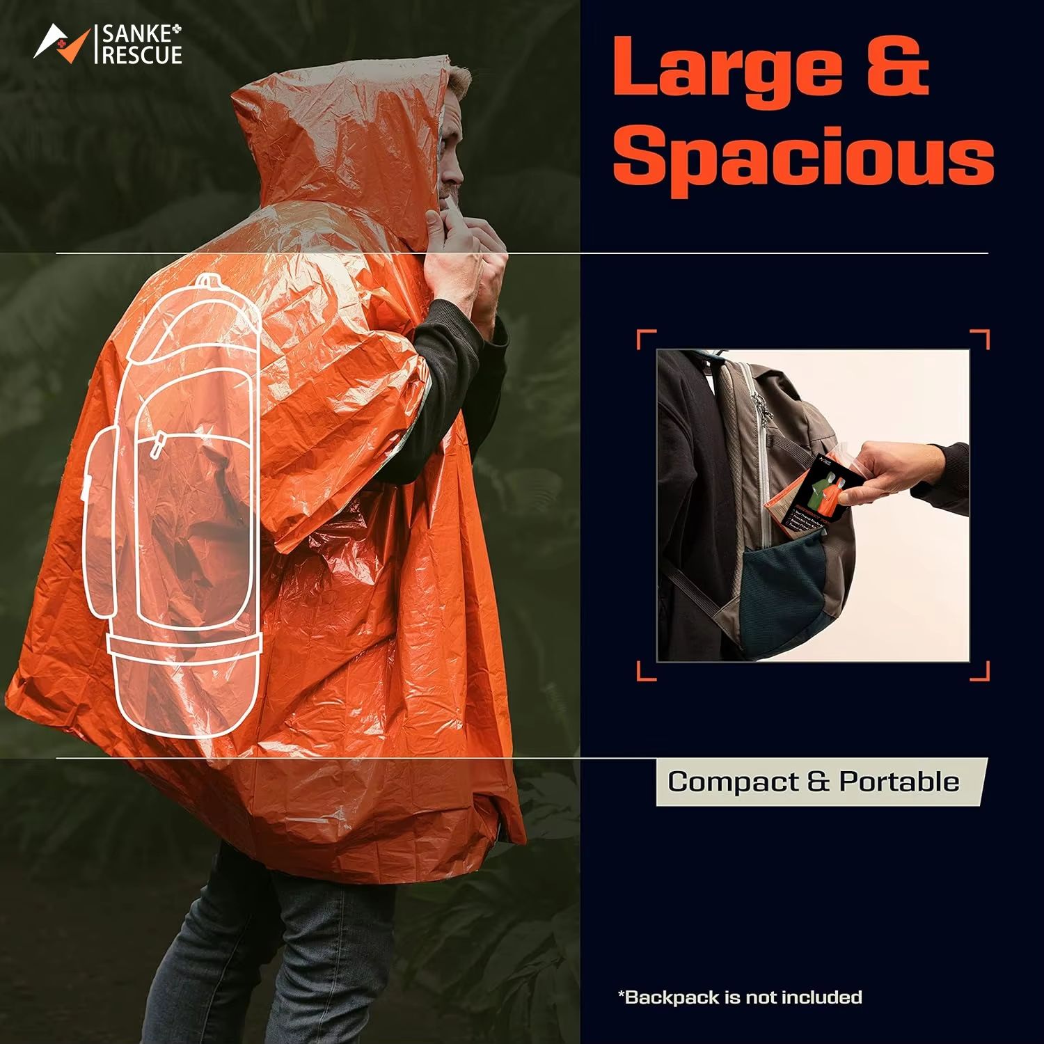 Ponco Darurat Anti Hujan, Seli - Emergency Poncho Rain ulasan dan harga